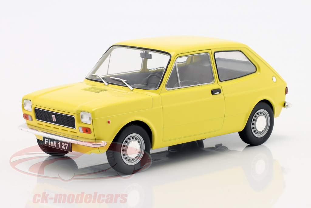 Fiat 127 an 1971 jaune 1:24 WhiteBox