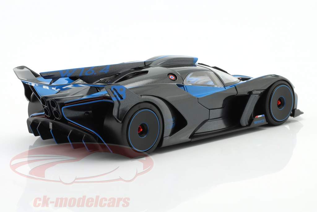 Bugatti Bolide W16.4 Anno di costruzione 2020 blu / carbonio 1:18 Bburago