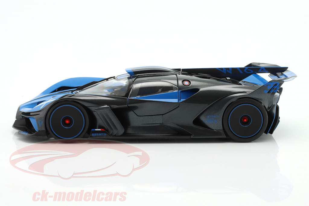 Bugatti Bolide W16.4 建設年 2020 青い / 炭素 1:18 Bburago