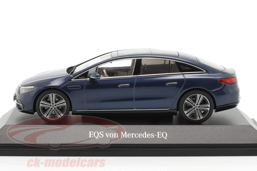 Mercedes-Benz EQS (V297) bouwjaar 2021 sodaliet blauw 1:43 Herpa
