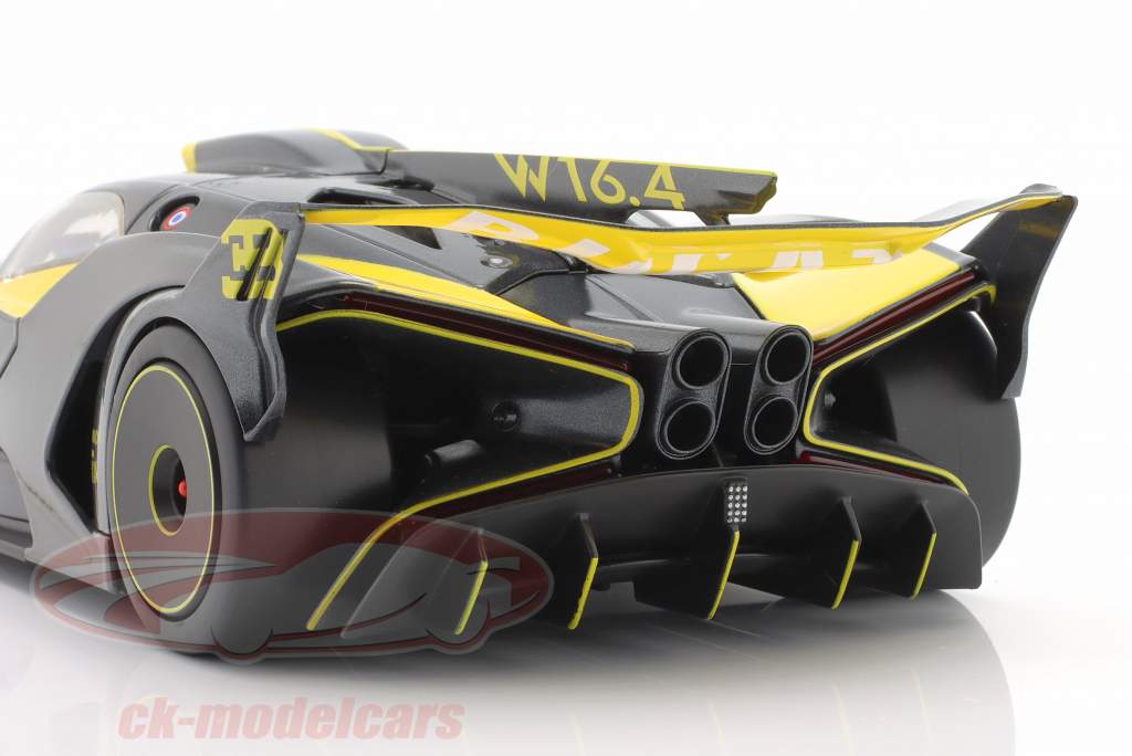 Bugatti Bolide W16.4 Anno di costruzione 2020 giallo / carbonio 1:18 Bburago