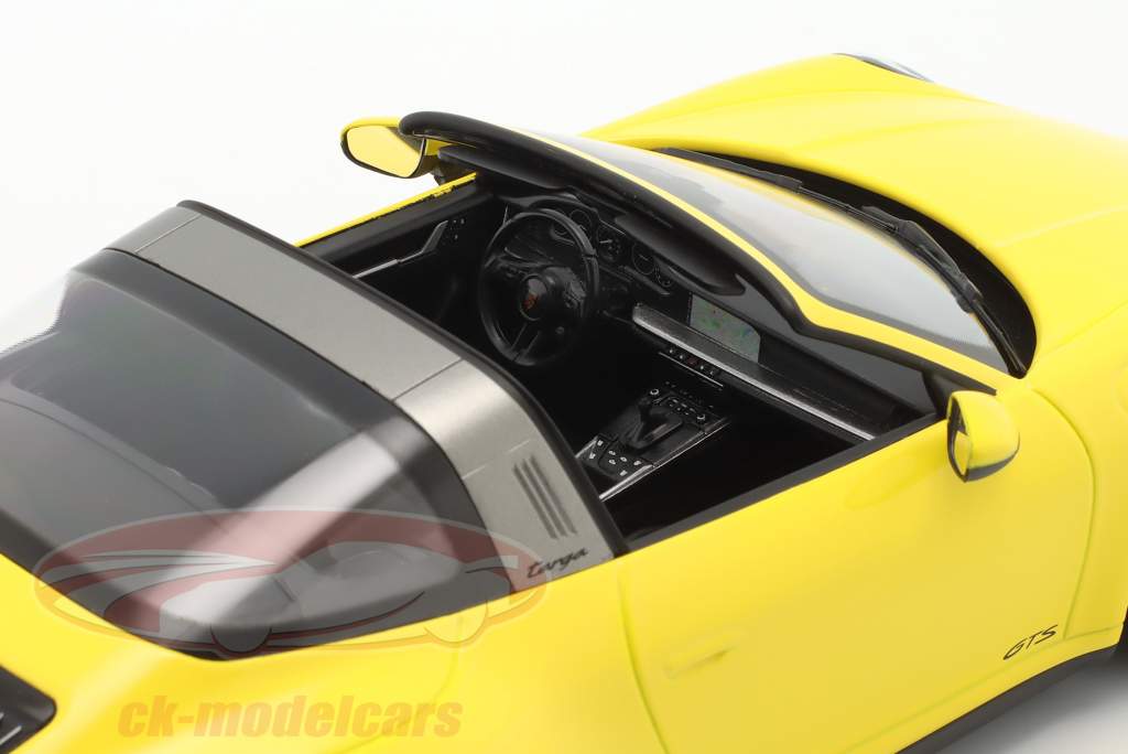 Porsche 911 (992) Targa 4 GTS Année de construction 2021 racing jaune 1:18 Minichamps