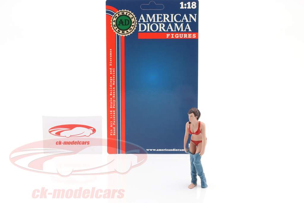 strand Piger Gina figur 1:18 American Diorama