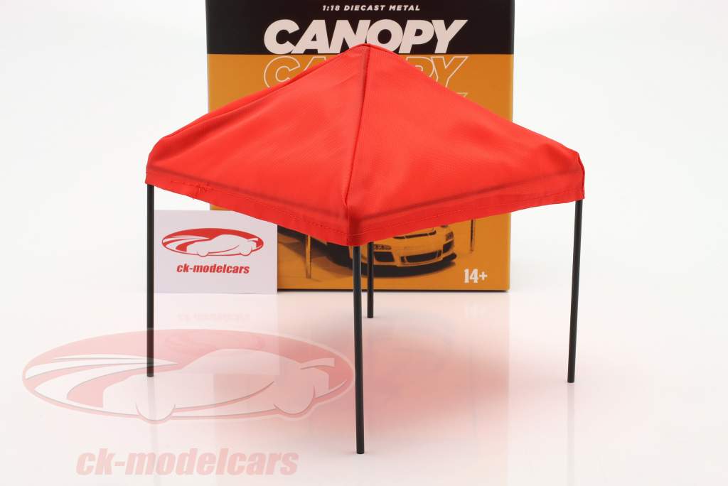 pavilhão de tendas vermelho / Preto 1:18 American Diorama