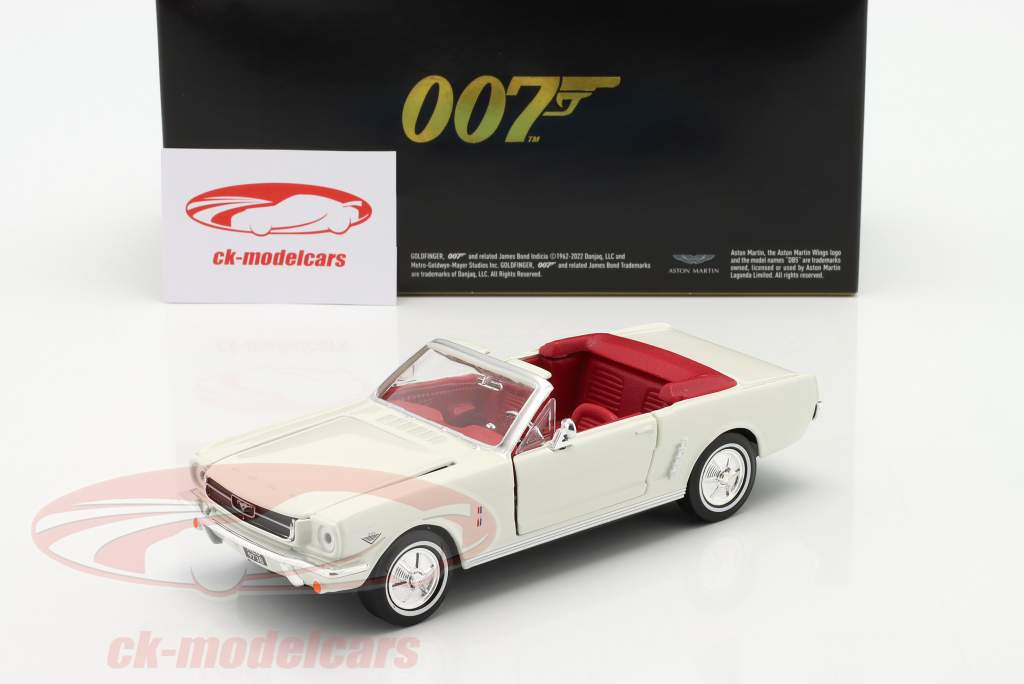 Ford Mustang 1/2 Convertible James Bond Goldfinger (1964) fløde 1:24 MotorMax