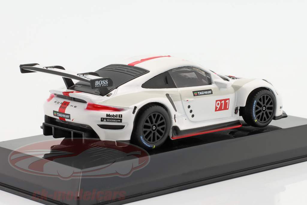Porsche 911 RSR GT #911 hvid / rød 1:43 Bburago