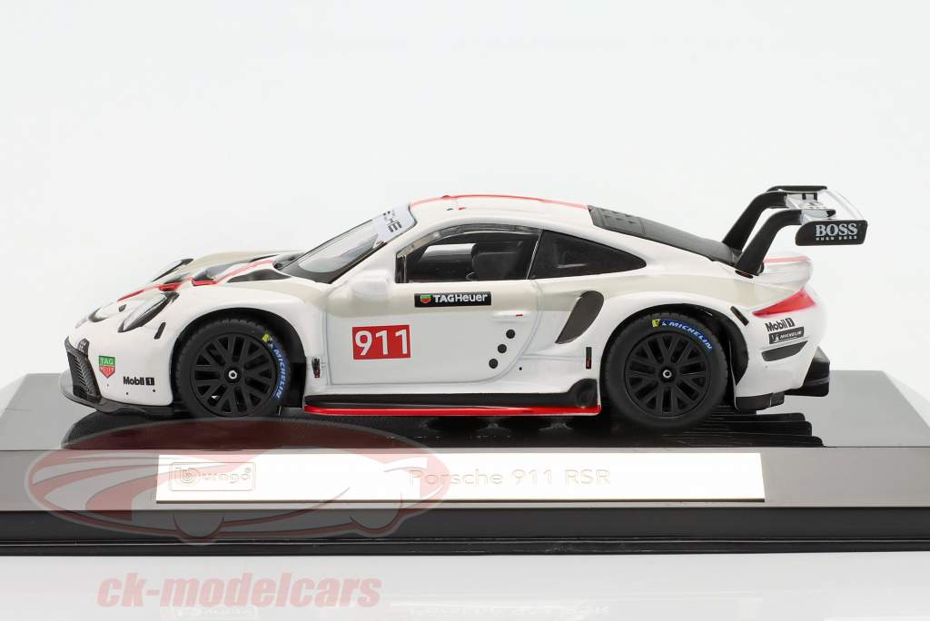 Porsche 911 RSR GT #911 bianco / rosso 1:43 Bburago