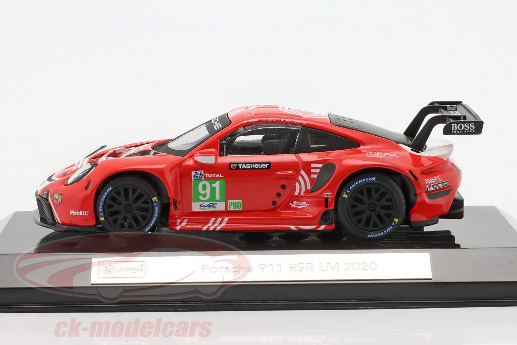 Porsche 911 RSR #91 24h LeMans 2020 Bruni, Lietz, Makowiecki 1:43 Bburago