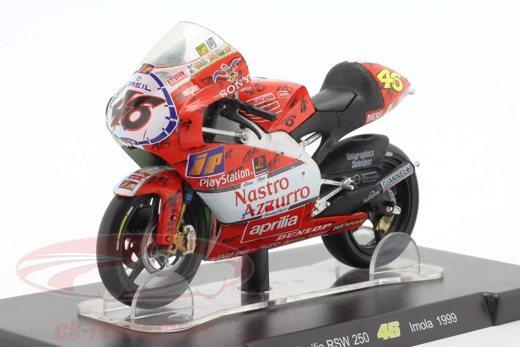 V. Rossi Aprilia RSW 250 #46 MotoGP Imola Weltmeister 1999 1:18 Altaya