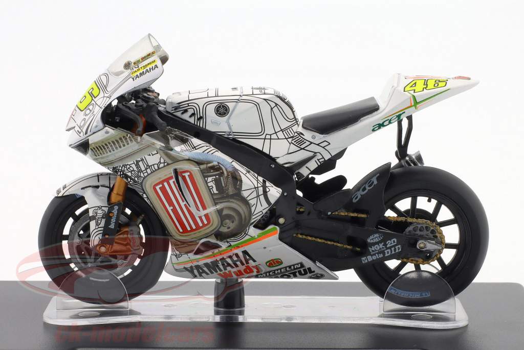 Valentino Rossi Yamaha YZR-M1 #46 mostrare bicicletta MotoGP Valenzano 2007 1:18 Altaya