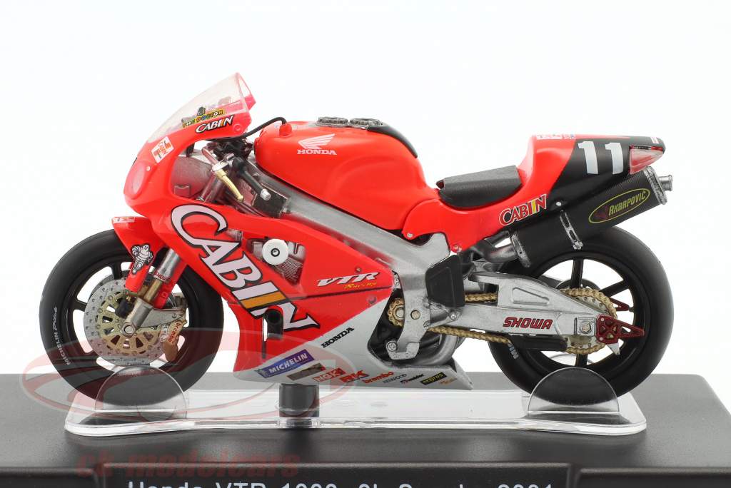 V. Rossi Honda VTR 1000 #11 winnaar 8h Suzuka MotoGP Wereldkampioen 2001 1:18 Altaya