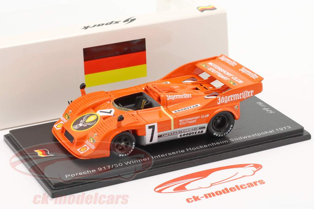 Porsche 917/30 #7 gagnant Interserie Hockenheim Südwestpokal 1973 Elford 1:43 Spark