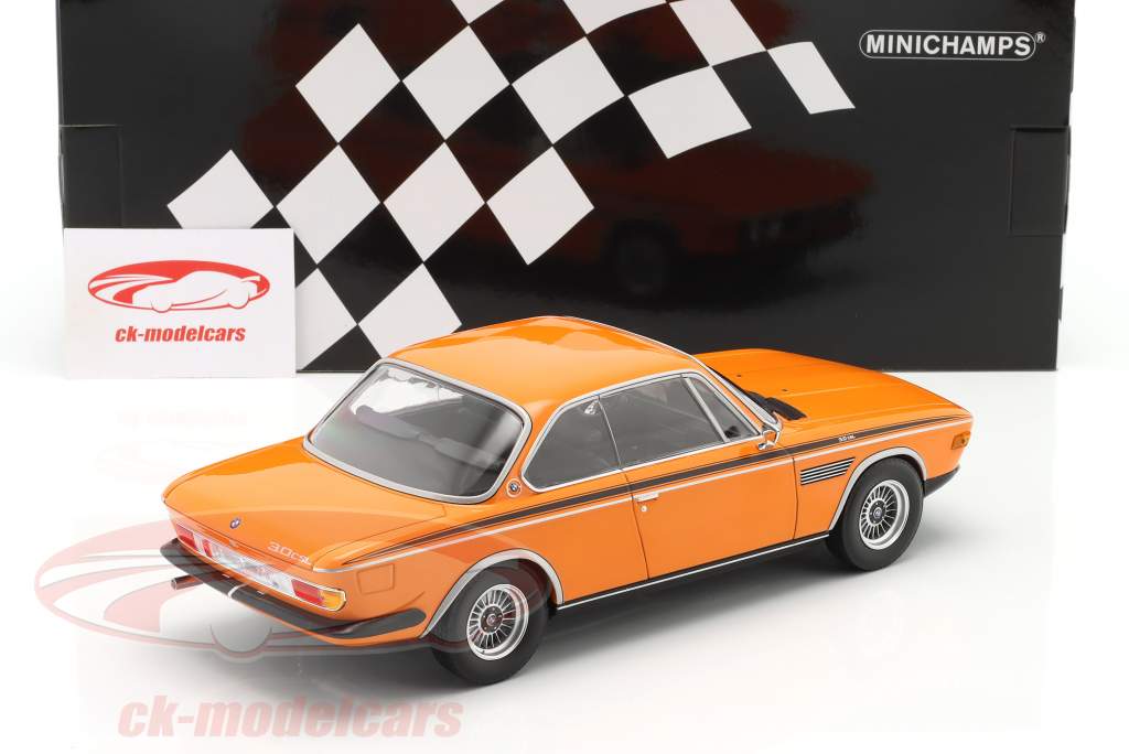 BMW 3.0 CSL bouwjaar 1971 oranje 1:18 Minichamps