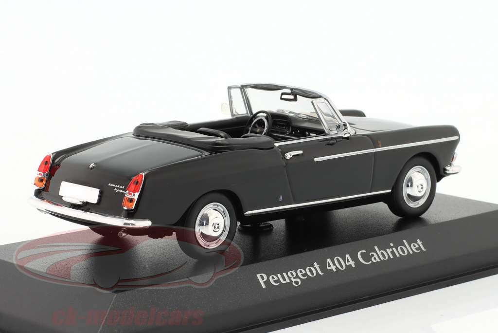 Peugeot 404 convertible Année de construction 1962 le noir 1:43 Minichamps