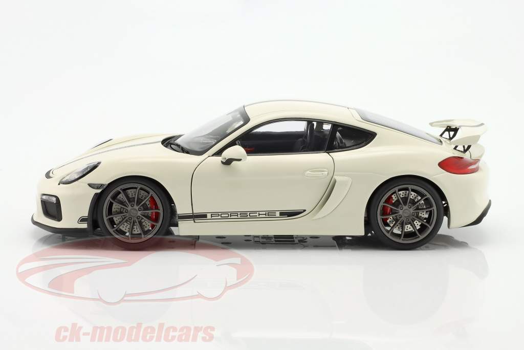 Porsche Cayman GT4 Byggeår 2015 hvid 1:18 Schuco