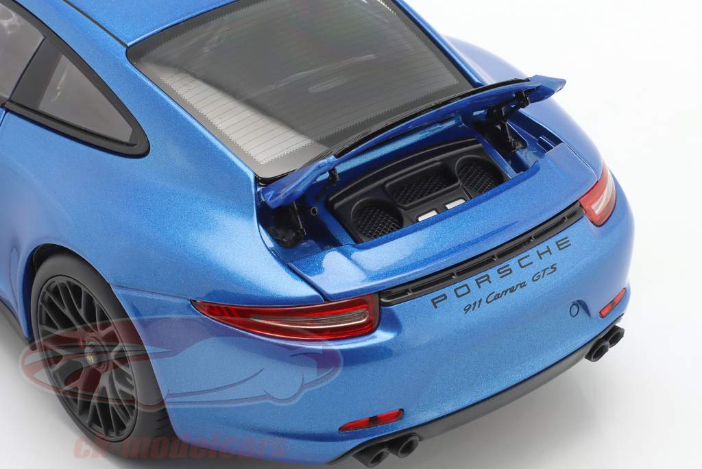 Porsche 911 (991) Carrera GTS Coupe Année de construction 2014 bleu métallique 1:18 Schuco