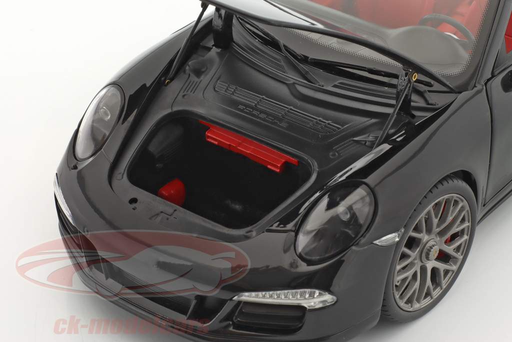Porsche 911 (991) Carrera 4 GTS Targa Byggeår 2014 sort 1:18 Schuco