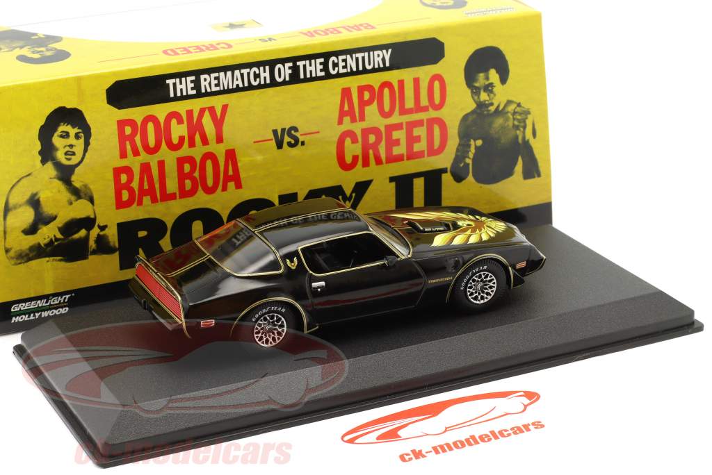 Pontiac Firebird Trans Am Movie Rocky II (1979) black / gold 1:43 Greenlight