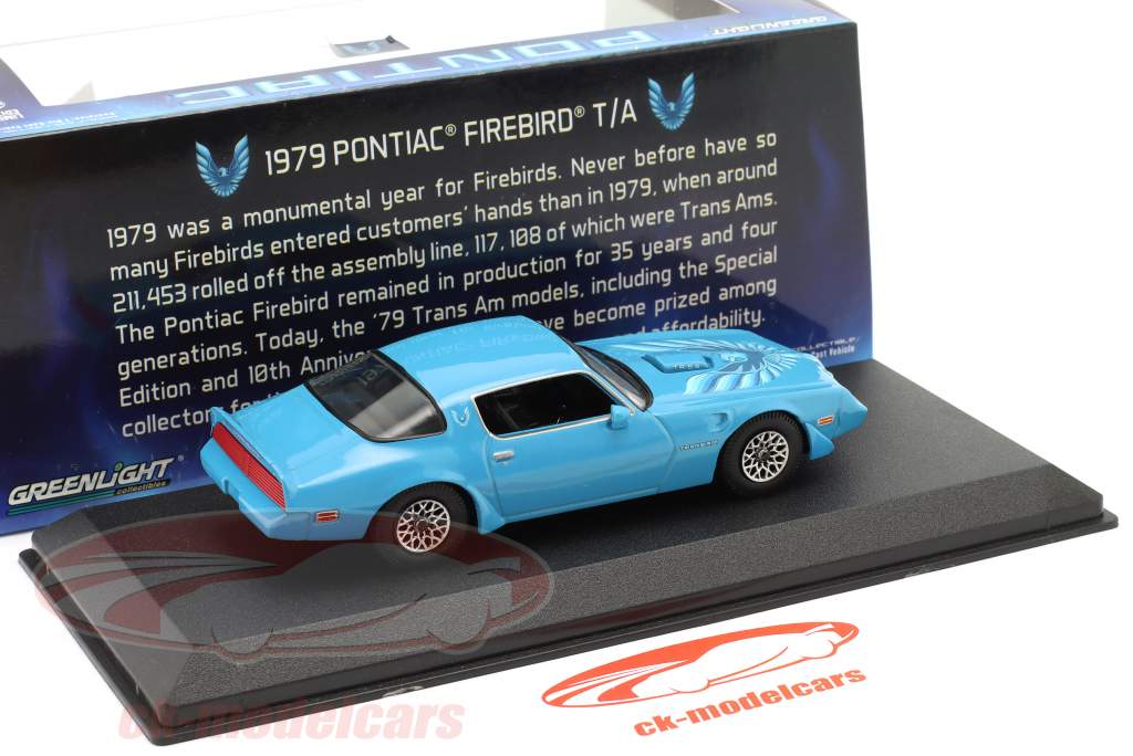 Pontiac Firebird Trans Am Année de construction 1979 bleu 1:43 Greenlight