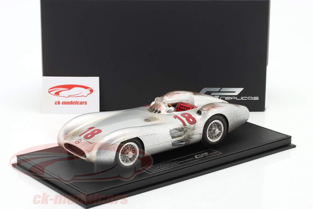 J. M. Fangio Mercedes-Benz W196 #18 Sieger Frankreich GP Formel 1 Weltmeister 1954 1:18 GP Replicas