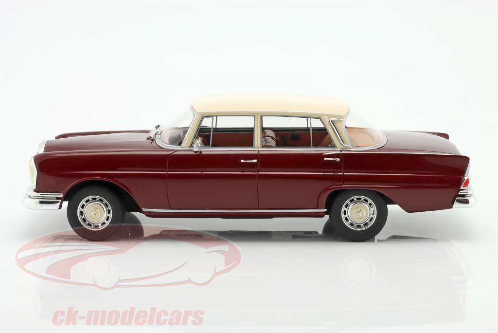 Mercedes-Benz 220SE (W111) year 1966 dark red / cream white 1:18 Cult Scale