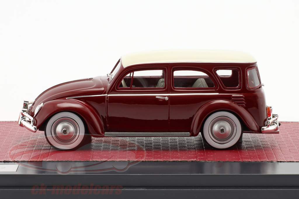 Volkswagen VW Fusca SW prototype 1962 brun rougeâtre / Blanc 1:43 Matrix