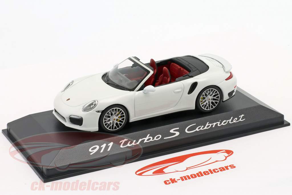 Porsche 911 (991) Turbo S convertible Année de construction 2013 Blanc 1:43 Minichamps