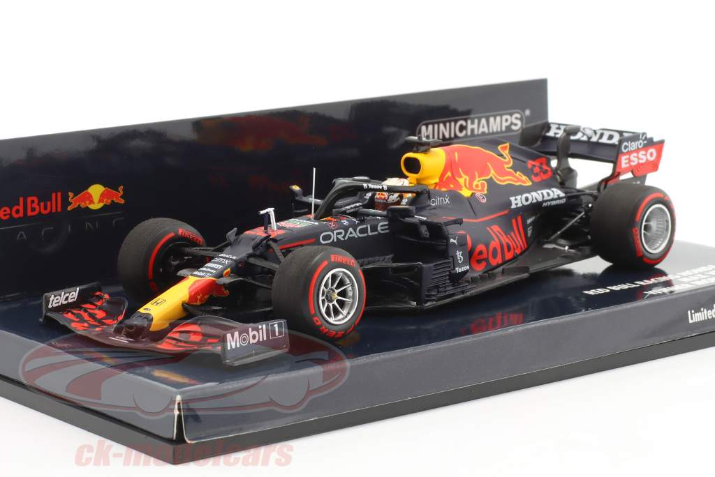 Max Verstappen Red Bull RB16B #33 ganador Mónaco GP fórmula 1 Campeón mundial 2021 1:43 Minichamps
