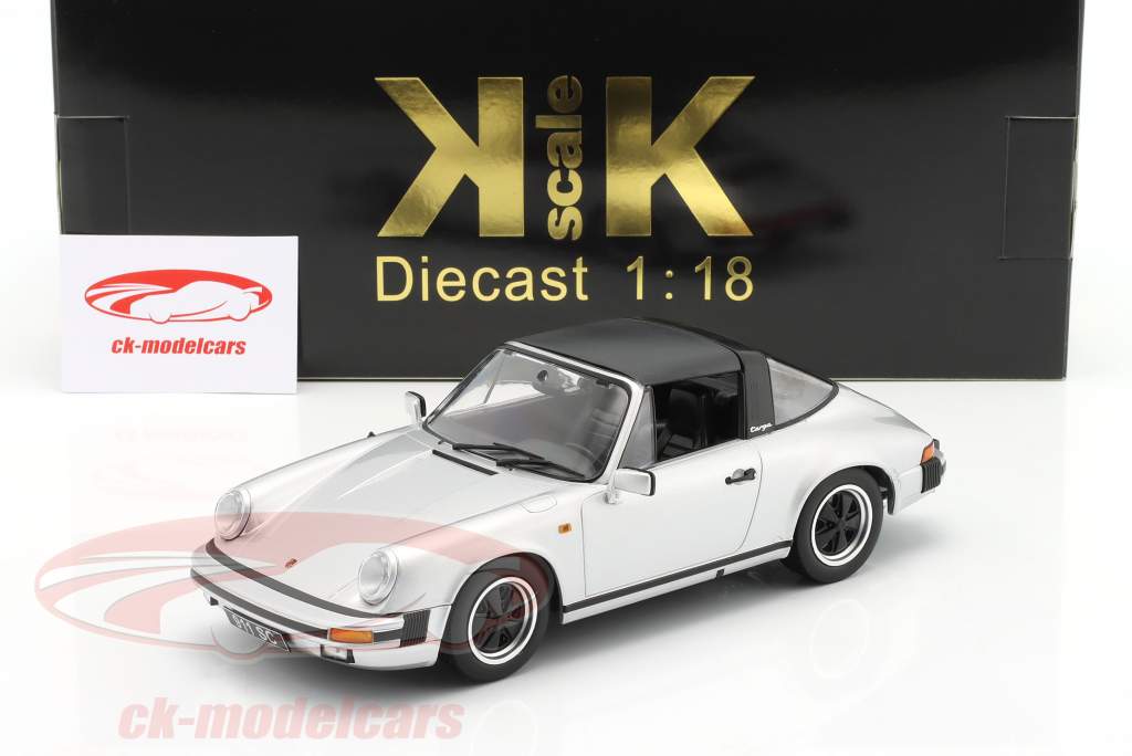 Porsche 911 SC Targa Año de construcción 1983 plata metálico 1:18 KK-Scale