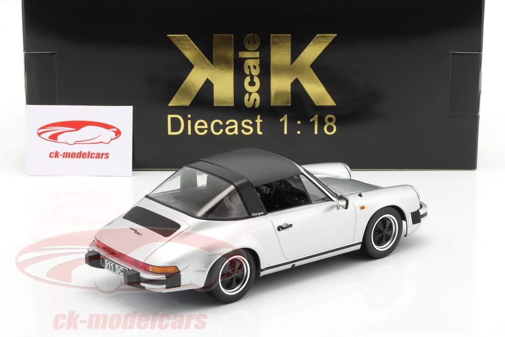 Porsche 911 SC Targa Año de construcción 1983 plata metálico 1:18 KK-Scale