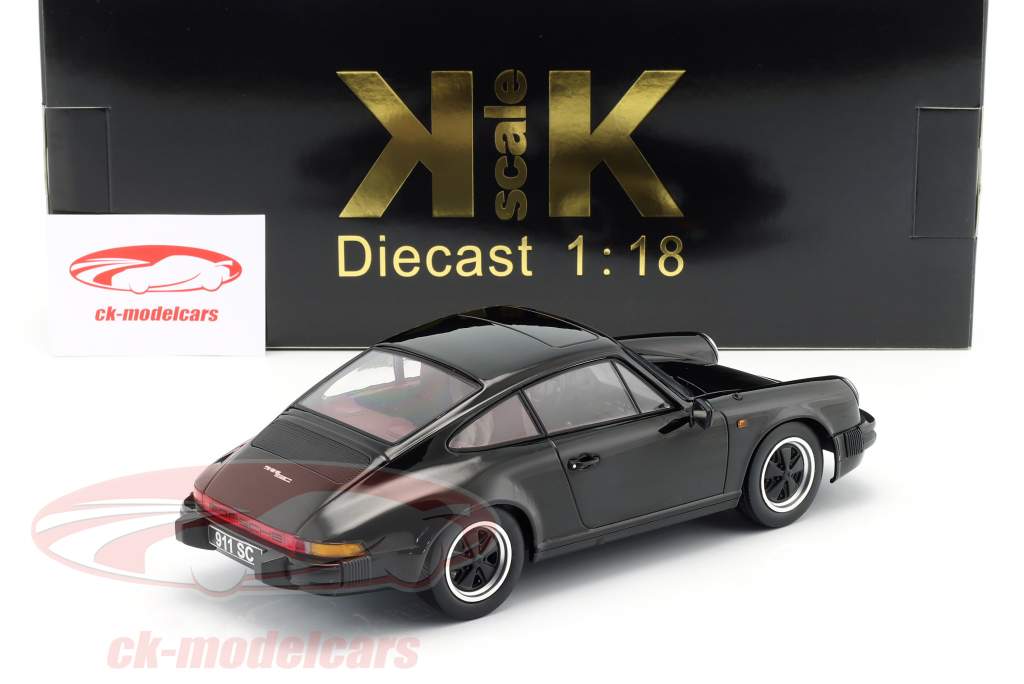 Porsche 911 SC Coupe year 1983 black 1:18 KK-Scale