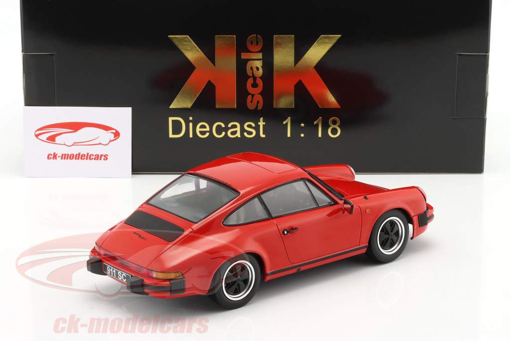 Porsche 911 SC Coupe Byggeår 1983 rød 1:18 KK-Scale