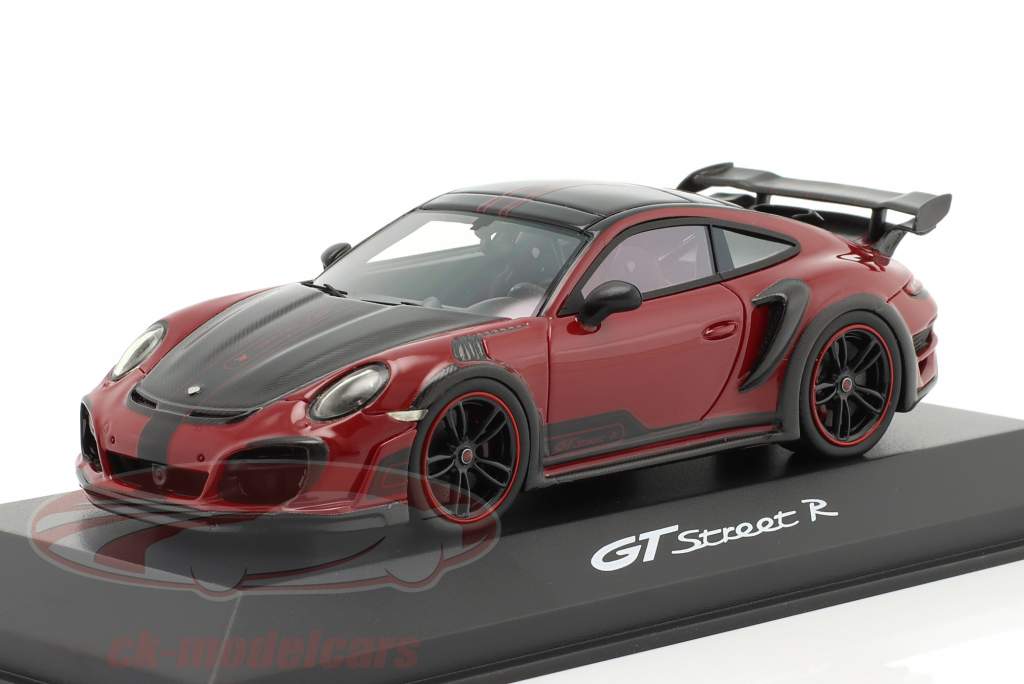 Techart GTstreet R Porsche modification carmine red 1:43 Cartima