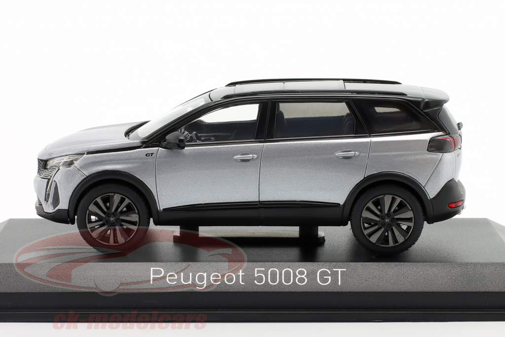 Peugeot 5008 GT Black Pack 2021 sølvgrå metallisk 1:43 Norev