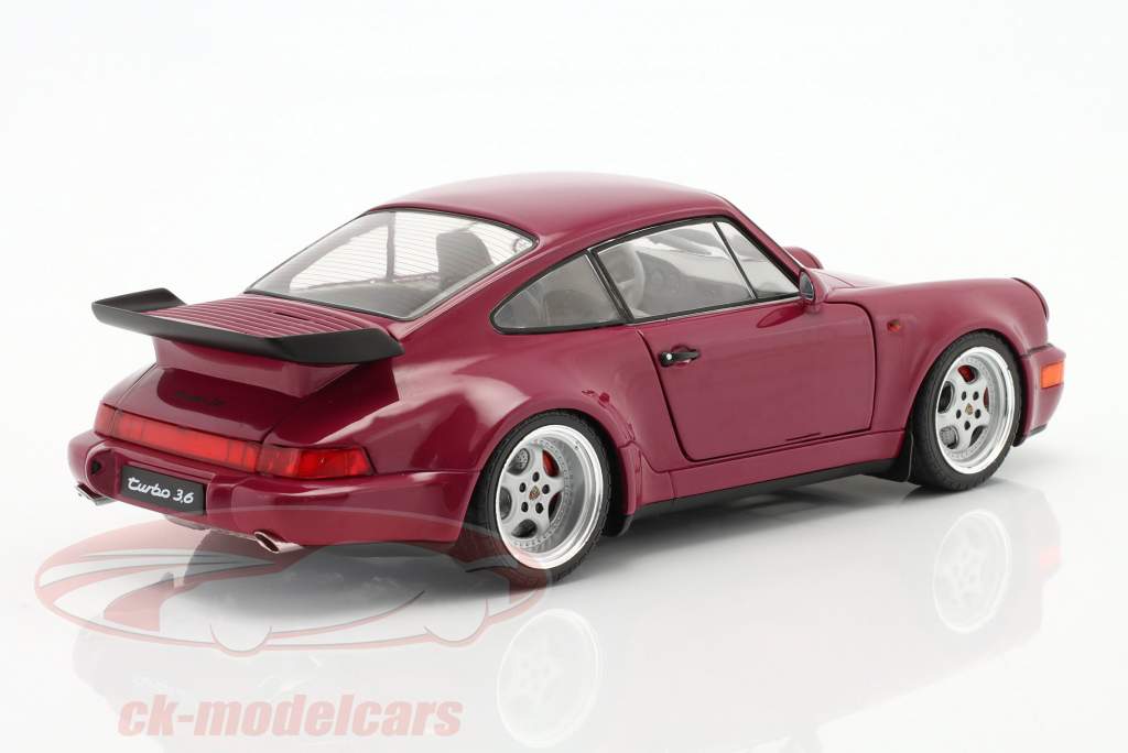 Porsche 911 (964) Turbo 3.6 Coupe year 1991 star ruby 1:18 Solido