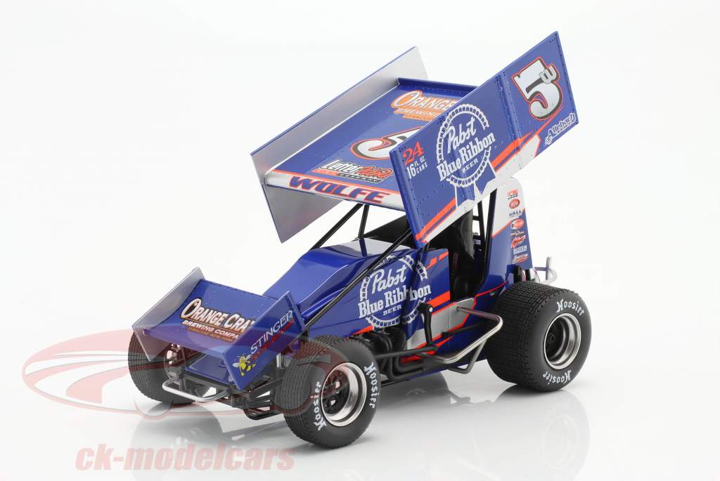 Sprint Car Pabst Blue Ribbon Beer 2021 #5 Lucas Wolfe 1:18 GMP