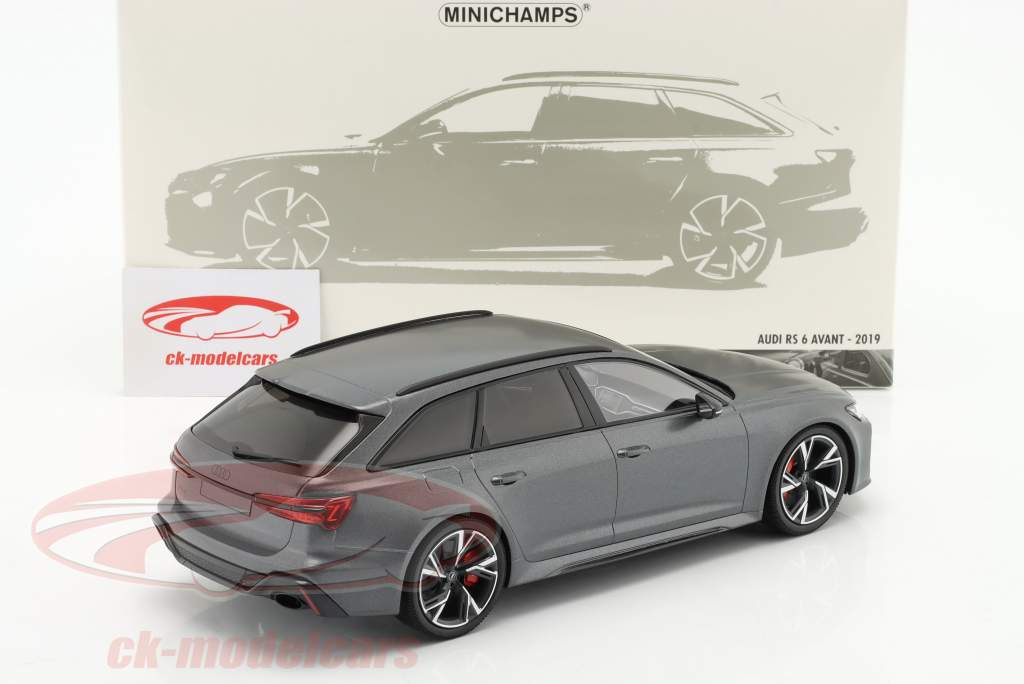 Audi RS 6 Avant (C8) Ano de construção 2019 esteira cinza 1:18 Minichamps