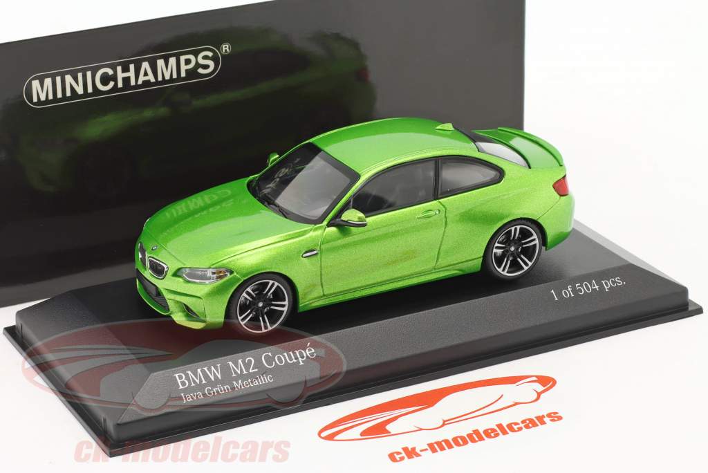 BMW M2 Coupe Année de construction 2016 vert java métallique 1:43 Minichamps