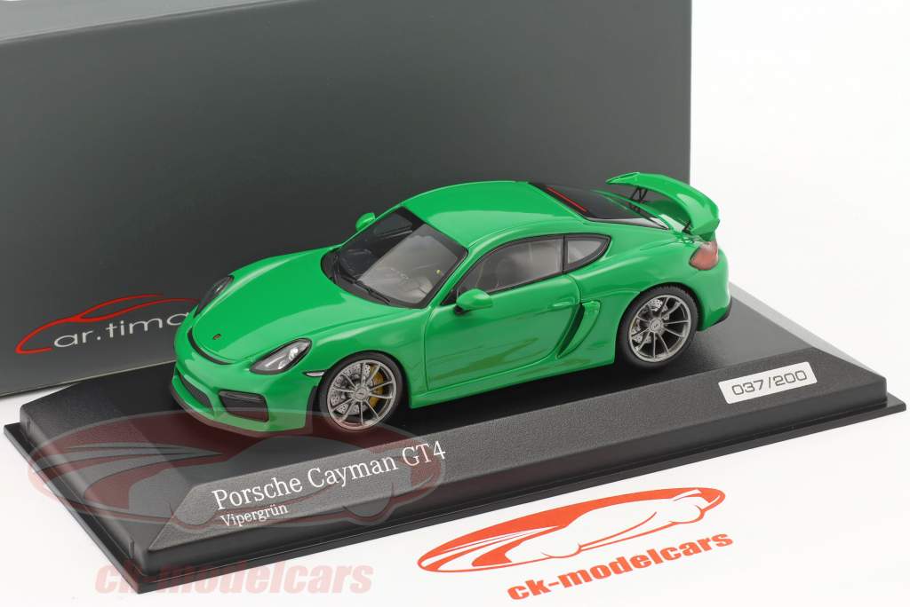 Porsche Cayman GT4 vipère vert 1:43 Minichamps