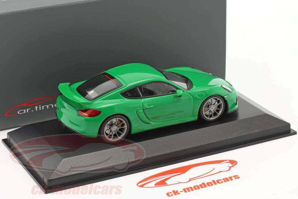 Porsche Cayman GT4 hugorm grøn 1:43 Minichamps