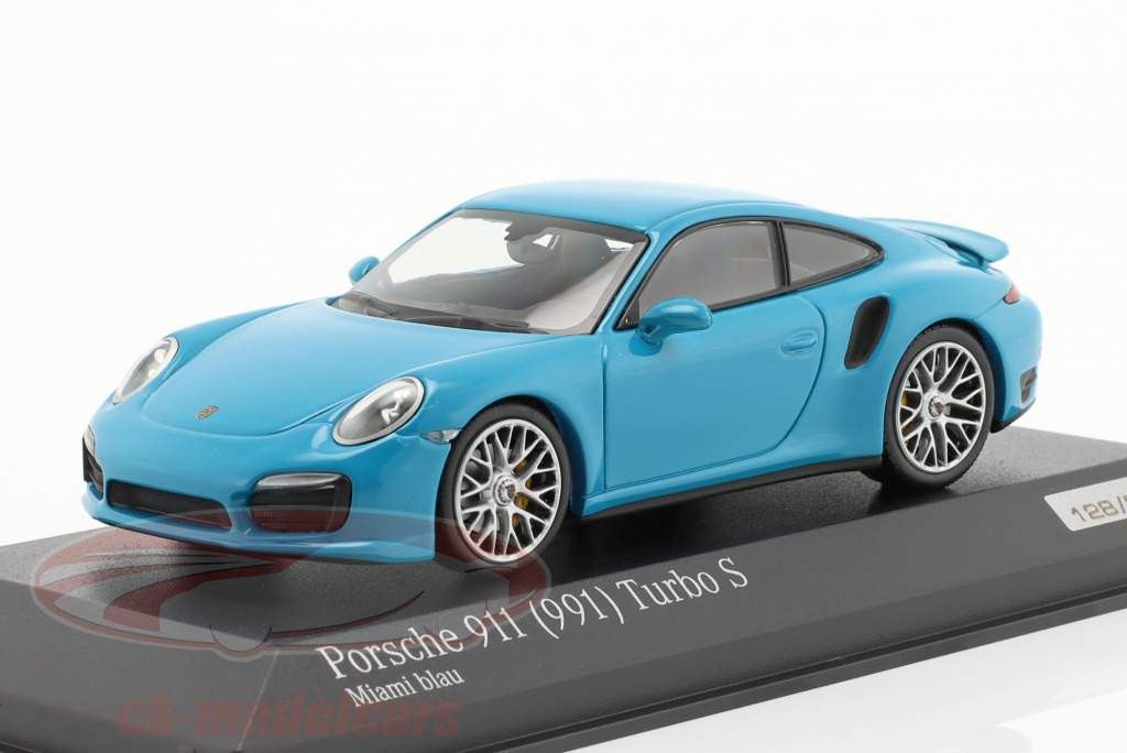 Porsche 911 (991) Turbo S Miami blue 1:43 Minichamps