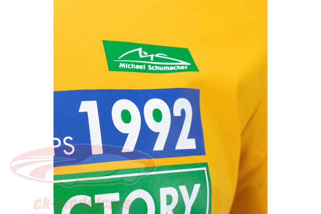 Michael Schumacher T-Shirt Erster Formel 1 Sieg 1992 gelb