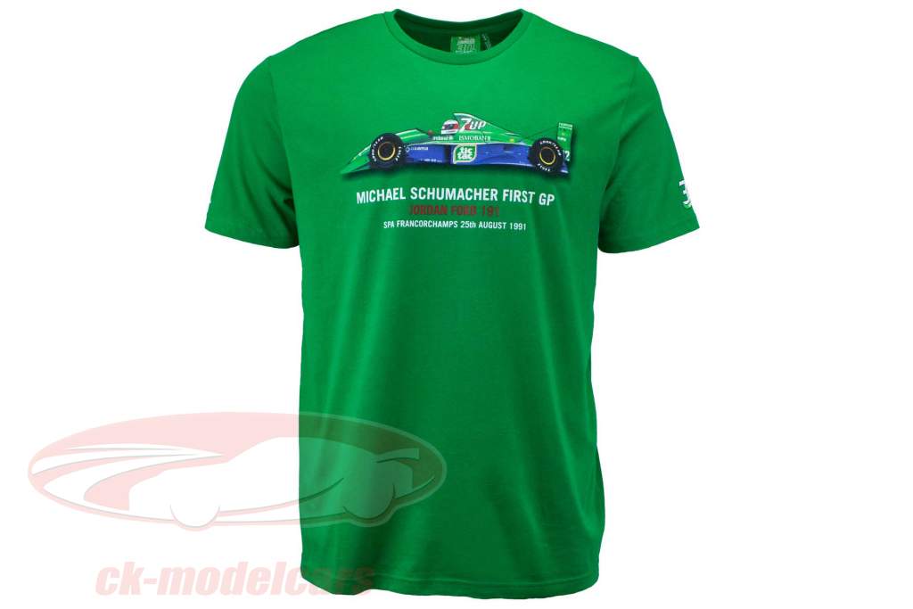 Michael Schumacher T-shirt First formula 1 GP 1991 green