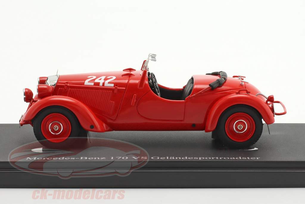 Mercedes-Benz 170 VS Geländesportroadster #242 Baujahr 1938 rot 1:43 AutoCult