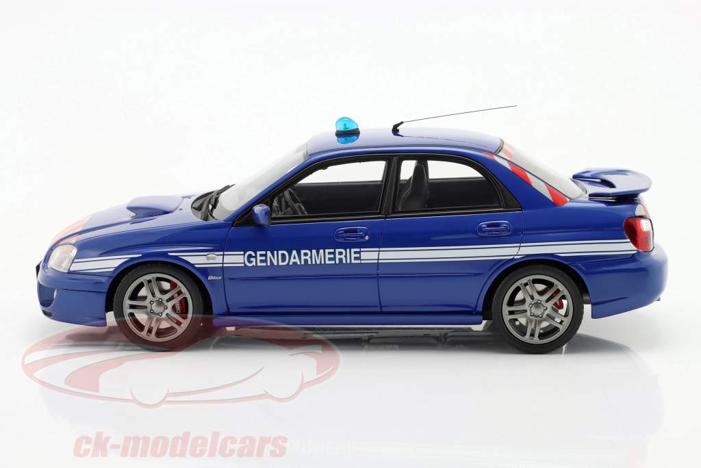 Subaru Impreza STI WRX gendarmerie Construction year 2006 blue 1:18 OttOmobile