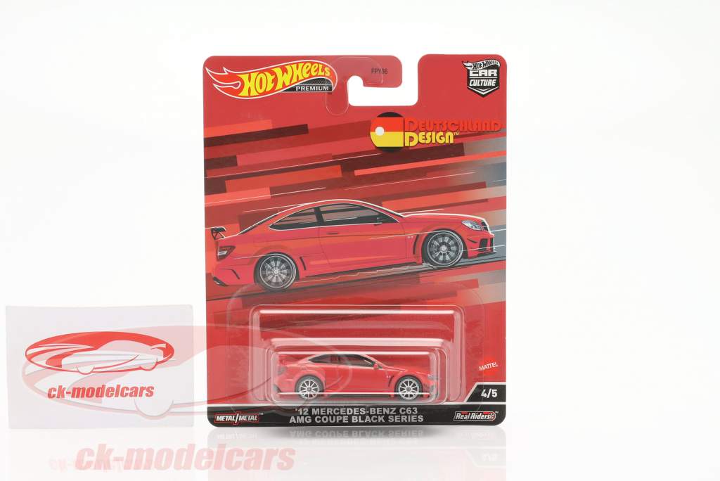 Mercedes-Benz C63 AMG Coupe Black Series year 2012 red 1:64 HotWheels