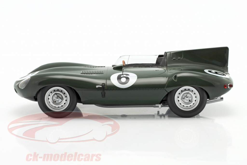 Jaguar D-Type #6 vinder 24h LeMans 1955 Mike Hawthorn, Ivor Bueb 1:18 CMR