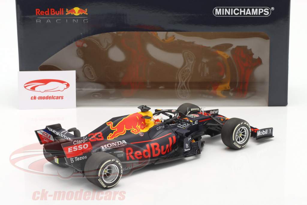 M. Verstappen Red Bull RB16B #33 winner France GP F1 World Champion 2021 1:18 Minichamps