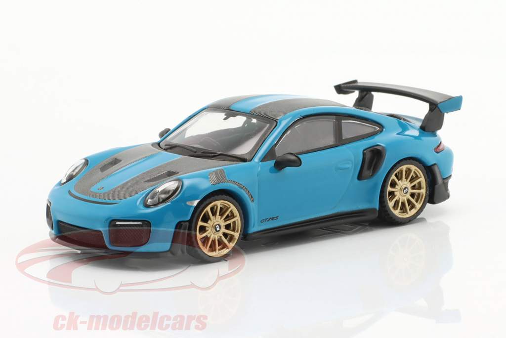 Porsche 911 GT2 RS Weissach package RHD Miami blue 1:64 TrueScale