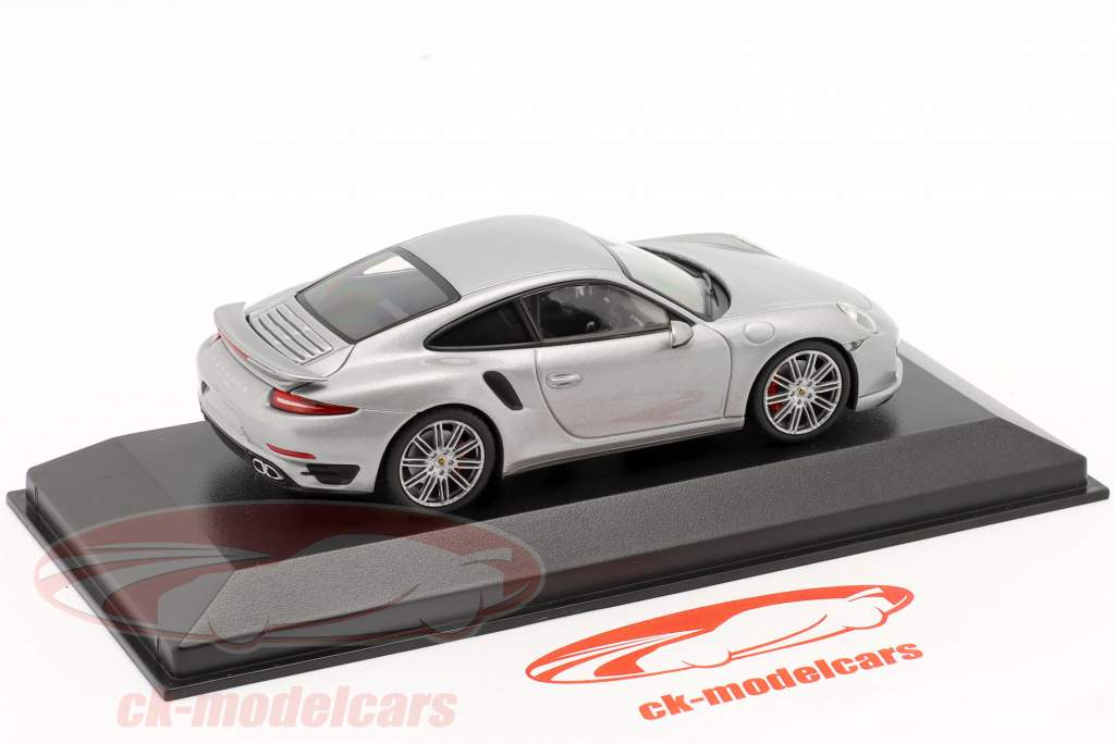 Porsche 911 (991) Turbo Byggeår 2013 sølv 1:43 Minichamps